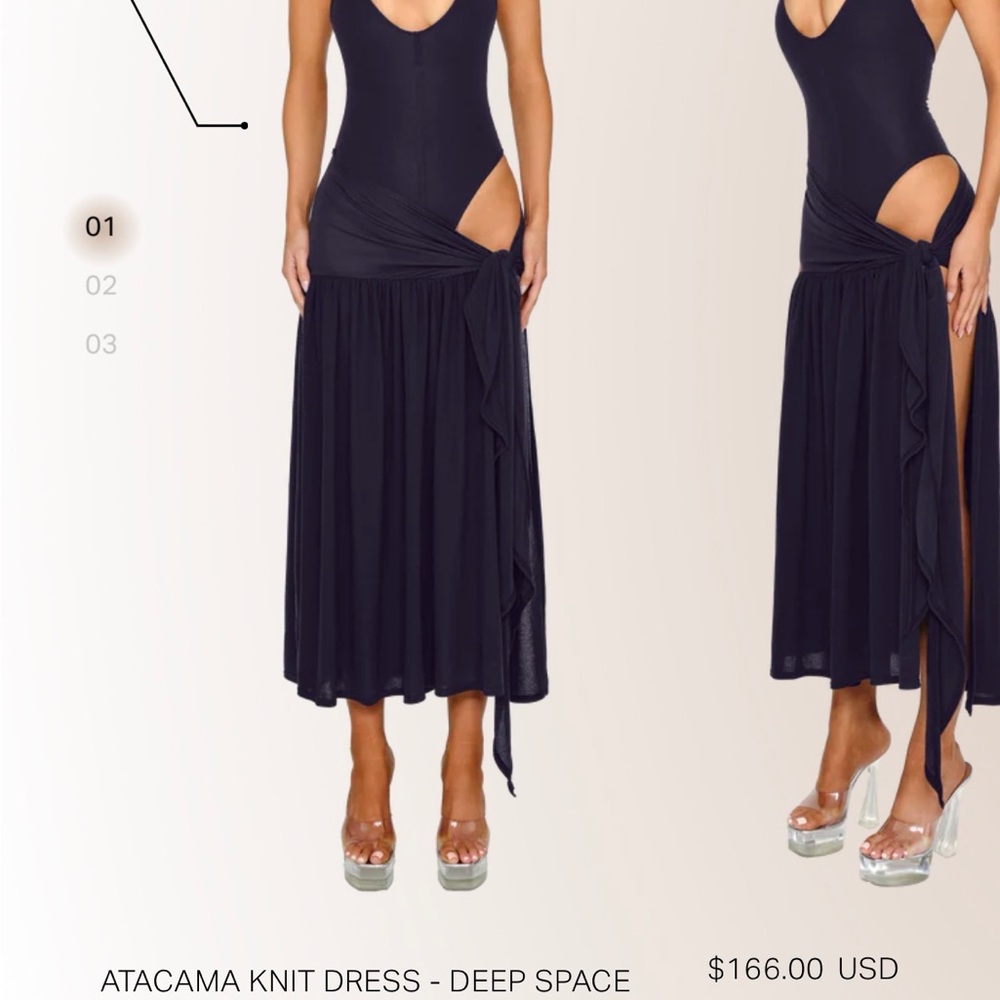 NWT COUCOO ATACAMA KNIT DRESS BLACK